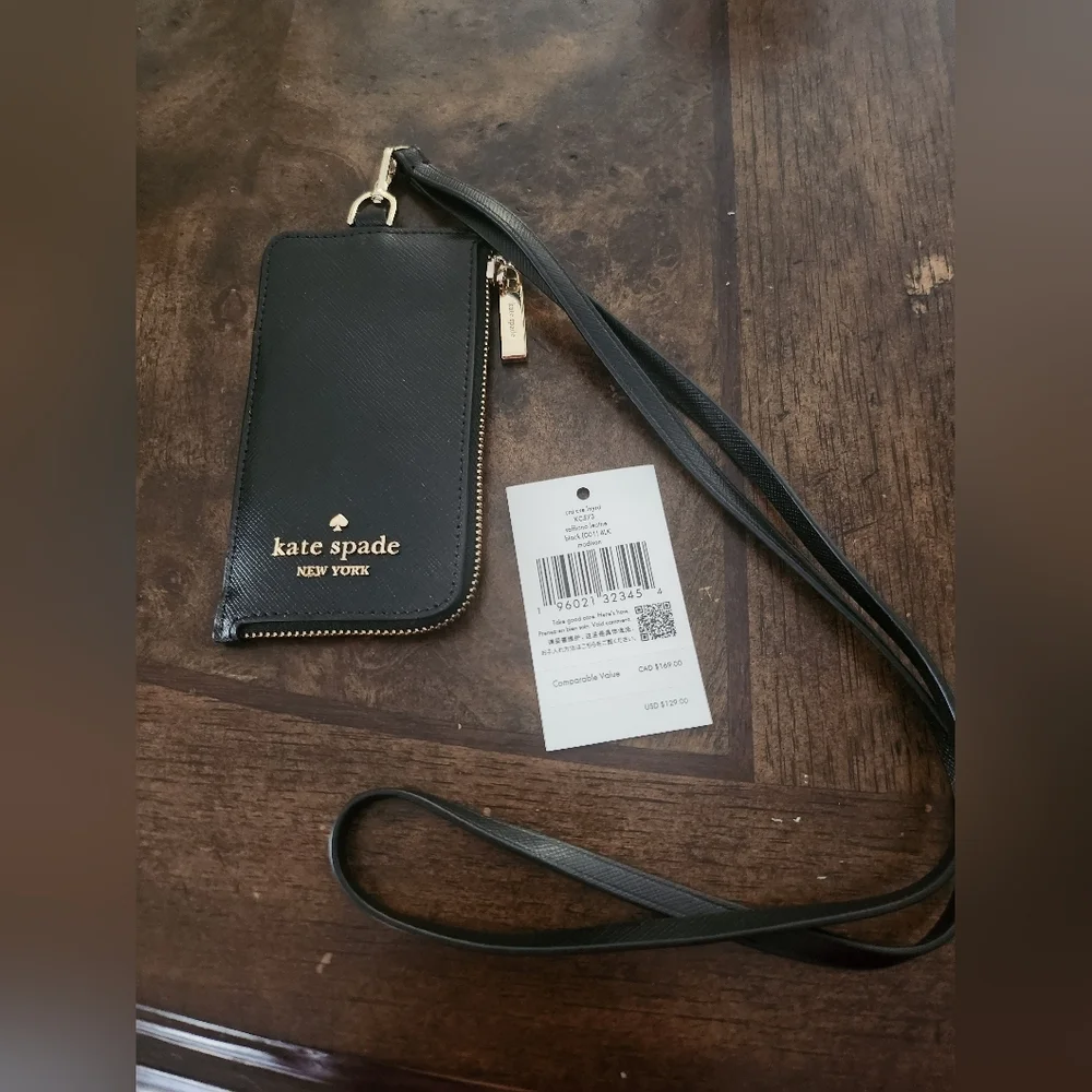 Kate Spade Madison Card Case Lanyard NEW